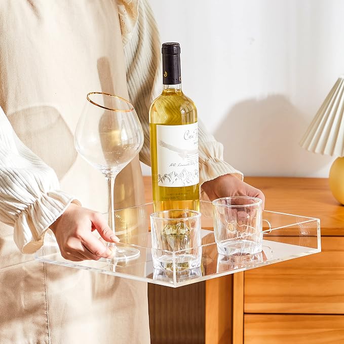 Clear Sturdy Acrylic Serving Tray - Image 3
