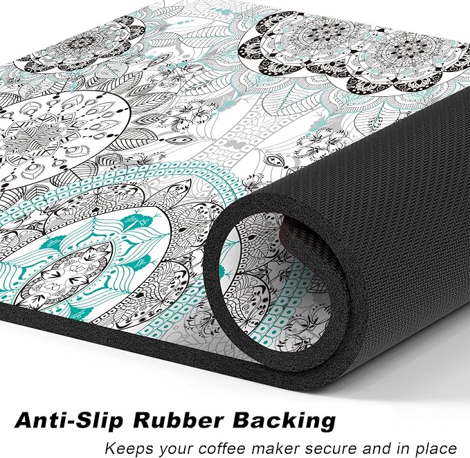 Coffee Mat, Coffee Bar Accessories Fit Under Coffee Maker Espresso Machine - Image 4