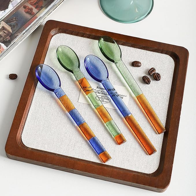 4 Pieces Coffee Spoon, Glass Coffee Stirring Spoons, Espresso Stirring Spoon - Image 6