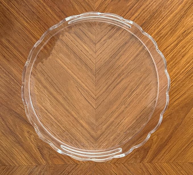 GRAHAM DESIGN 10″ Scalloped Round Acrylic Tray - Image 3