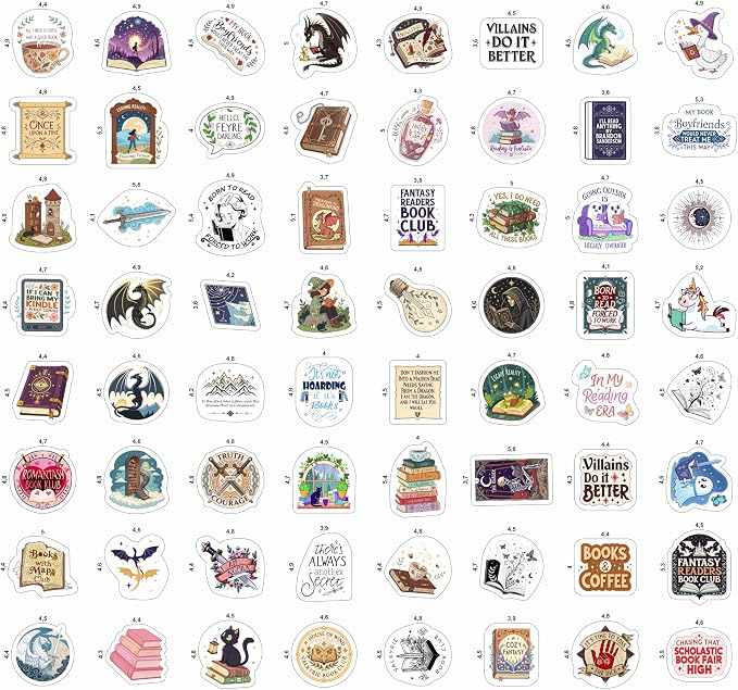 100Pcs Fantasy Book Stickers for Kindle Adult - Image 3