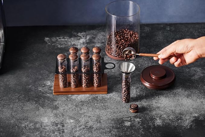 espresso coffee tool kit with single dose coffee bean storage, dosing cup and - Image 2