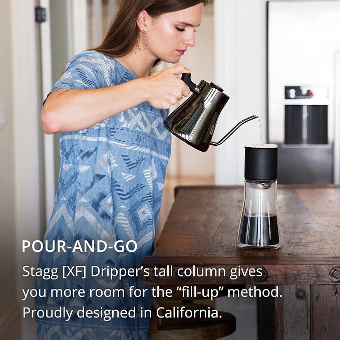 Fellow Stagg Pour-Over Coffee Maker Set – Stainless Steel Dripper, 20 oz Double - Image 2