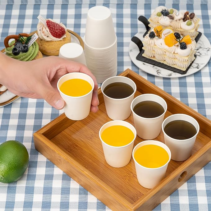 RACETOP 200 Pack 3 oz Disposable Paper Cups 3 oz, Disposable Bathroom Paper Cups - Image 3