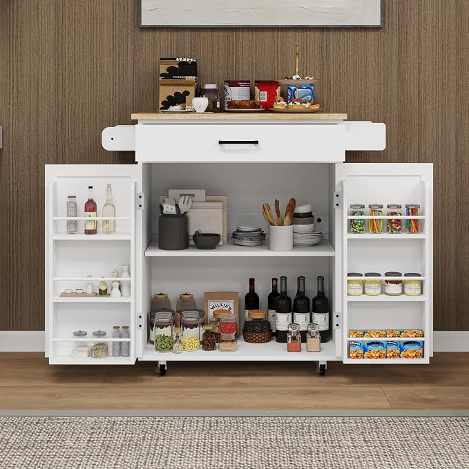 Small Kitchen Island on Wheels - Image 8