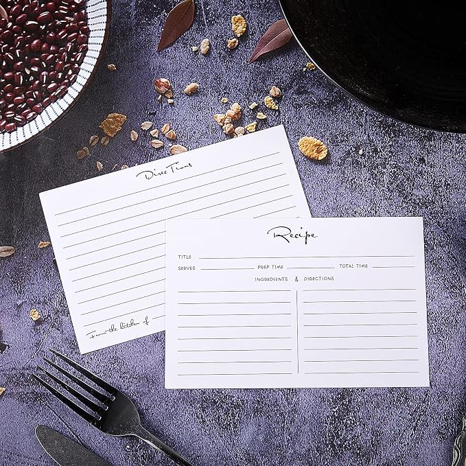Outus 50 Pieces 4x6 Recipe Cards, Double Sided Blank Cards - Image 4