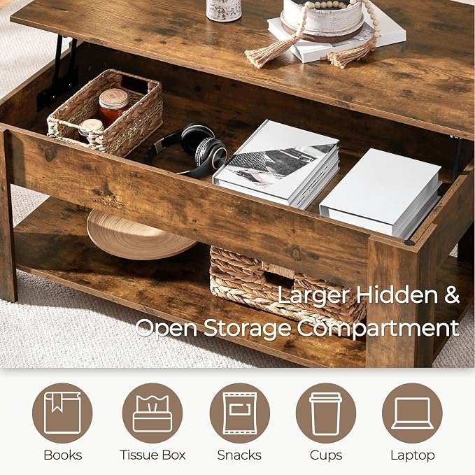 Yaheetech Coffee Table, 47.2in Lift top Coffee Table - Image 4
