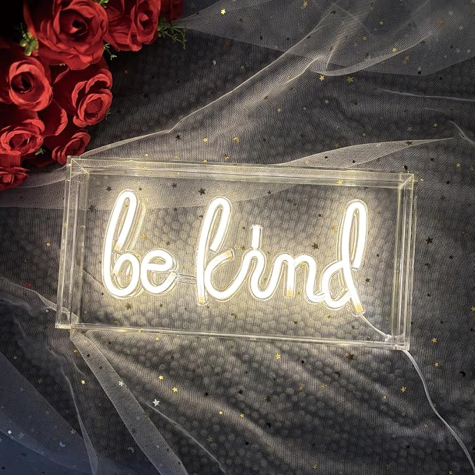Be Kind Neon Light Sign, 3D Standable Neon Marquee Letters Sign - Image 3