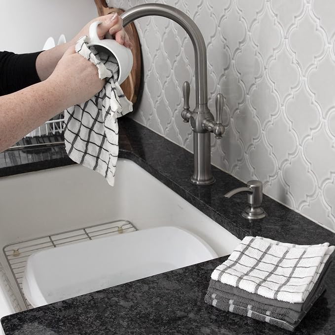Ritz Terry Check Dish Cloth Set: Highly Absorbent & Super Soft - Image 4