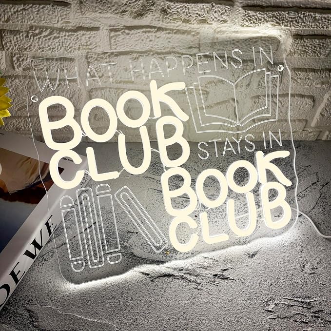 Mutank What Happens In Book Club Stays In Book Club Neon Sign, Book Club Neon - Image 2