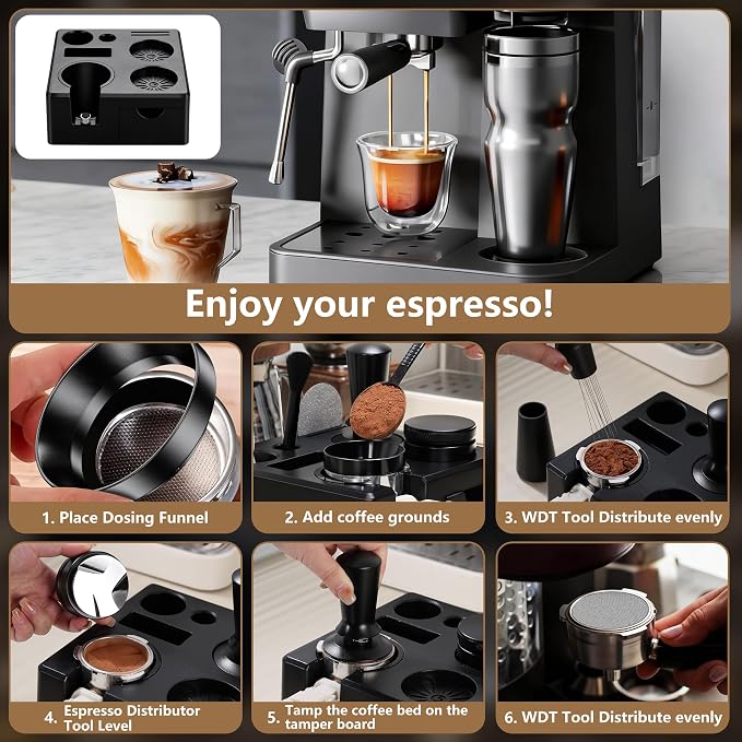9 Pack Espresso Accessories Kit（Square）, 58mm Espresso Tool Kit | Espresso - Image 7