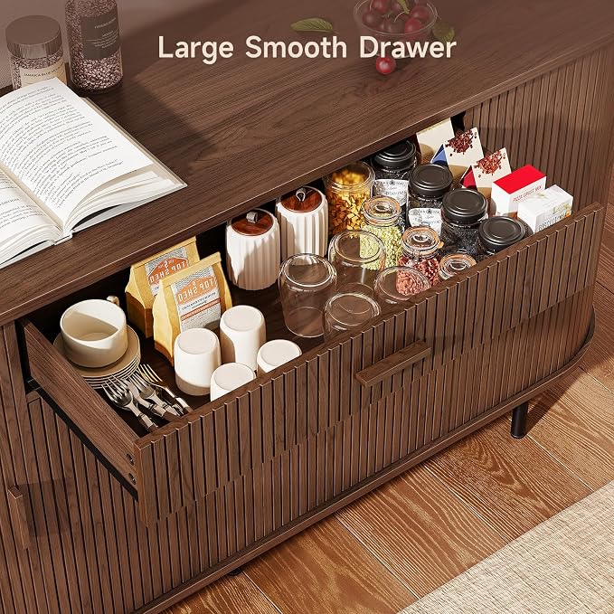 ONBRILL 63“ Sideboard Buffet Cabinet - Image 5