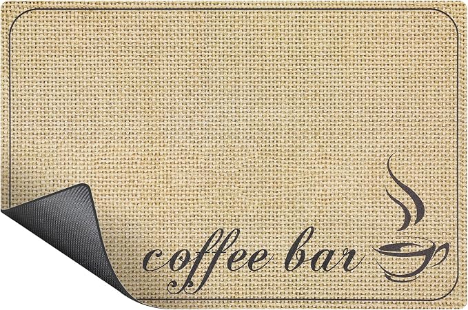 SUEH DESIGN Coffee Mat, Absorbent Dish Drying Mat 19.6 x 11.8 in Quick Dry by SUEHDESIGN