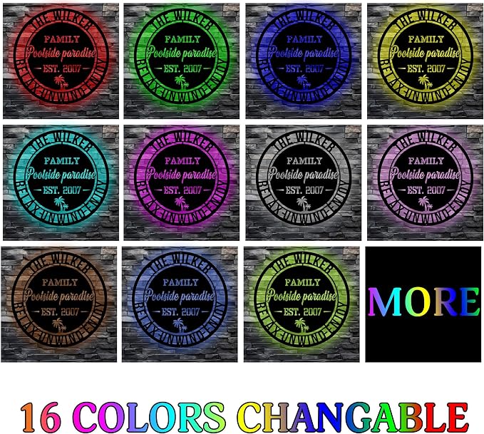 Personalized Poolside Metal Sign - Image 7
