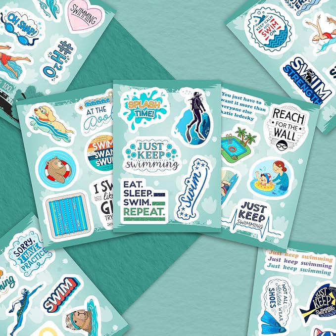 100Pcs Swim Stickers, Swimming Stickers - Image 7