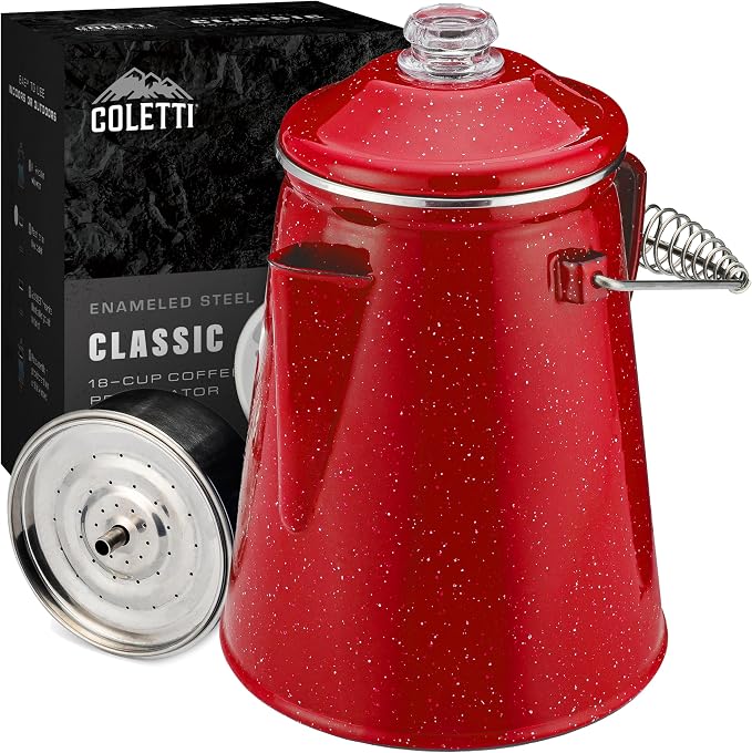 COLETTI Classic Percolator Coffee Pot — The Most Nostalgic Camping Coffee Pot by COLETTI