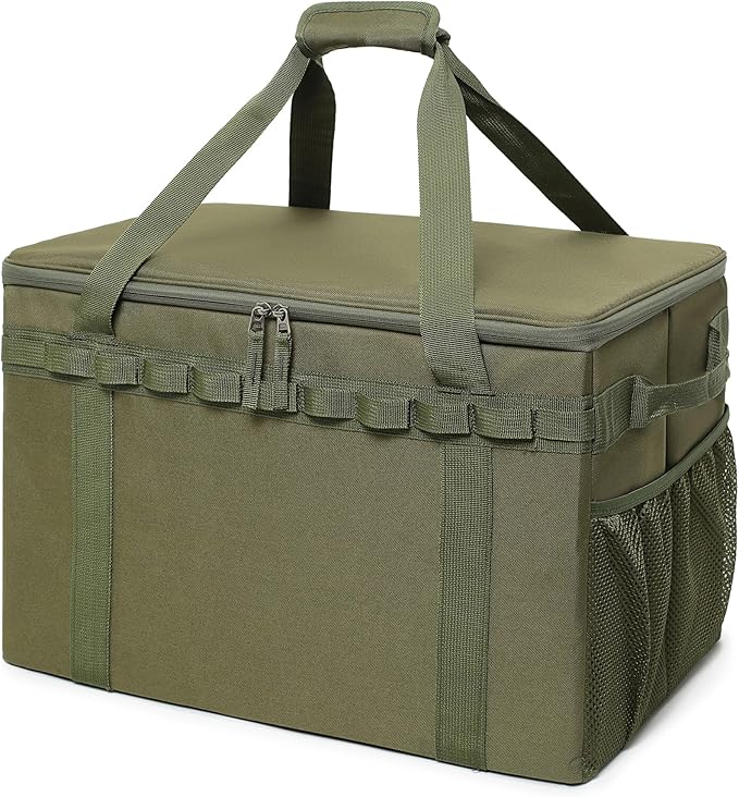 Tactical Camping Storage Bag - 46L Utility Tote Bag Trunk Organizer by Lemubeane