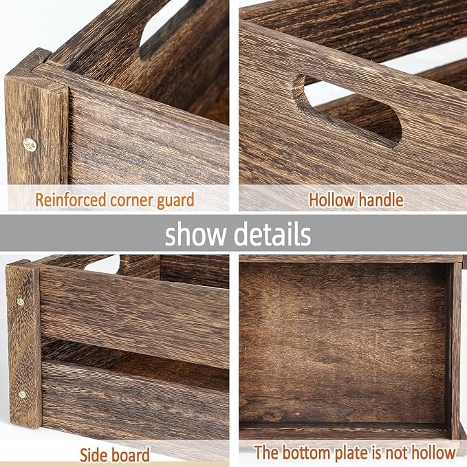 Wooden Crates, Farmhouse Wood Crate - Image 3