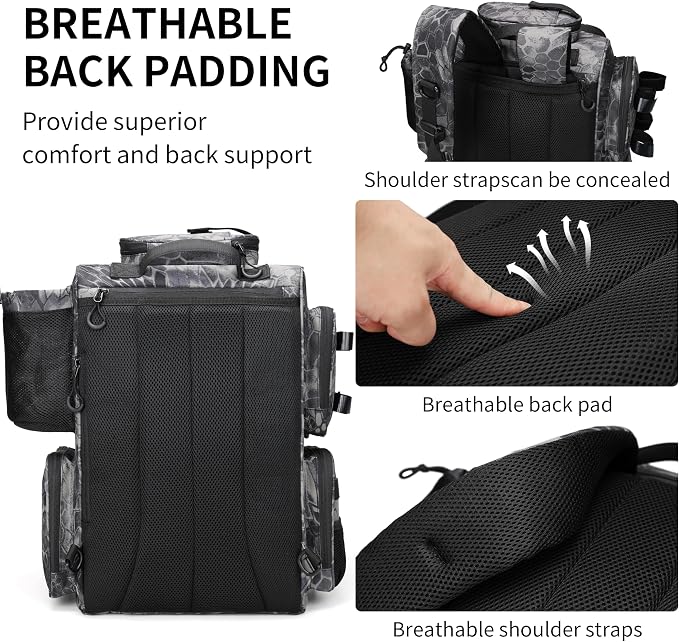 Rabjen Fishing Tackle Backpack - Image 6