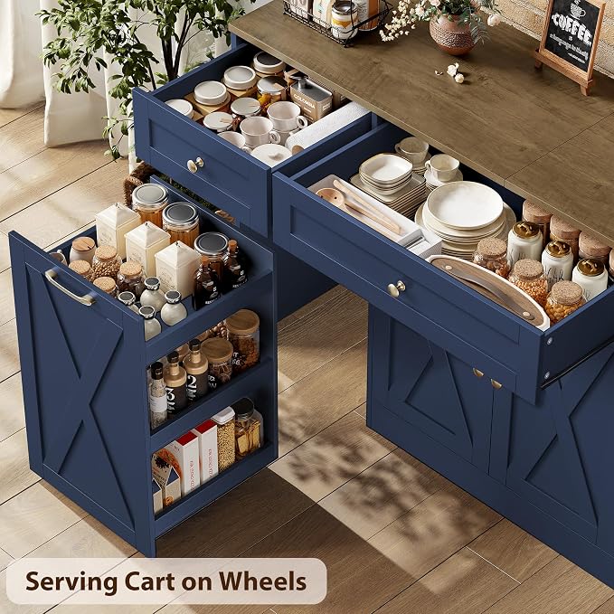 HOSTACK Multifunctional Storage Cabinet-59 Buffet Cabinet - Image 5