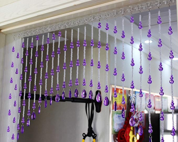Crystal Beaded Curtain for Doorways, Hanging Glass Door Beads Curtains for - Image 2
