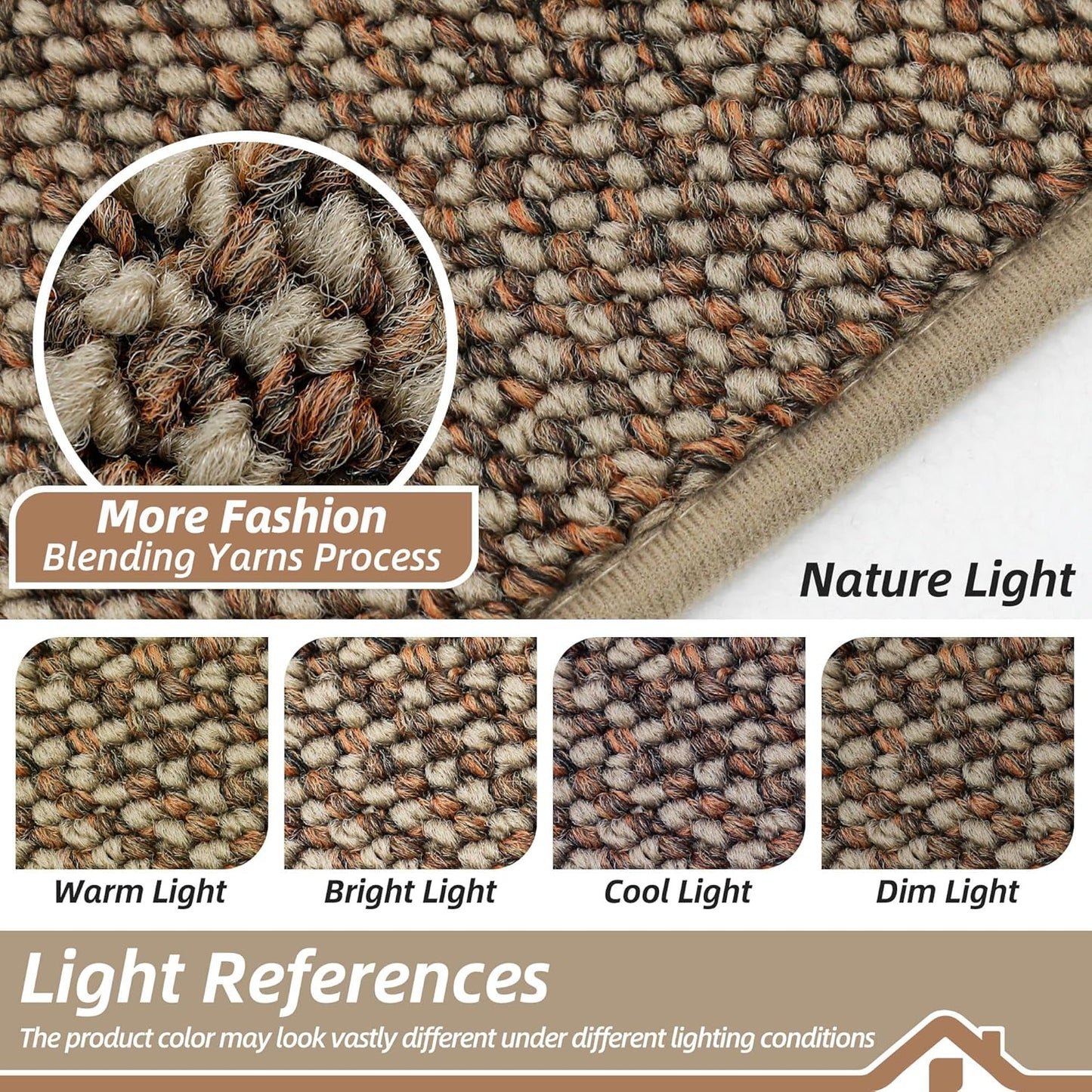 BEQHAUSE Dirt Trapper Door Mat 24" x 36", Non-Slip Washable Doormats Entrance Mat, Dirt Resistant and Absorbent Welcome Mat, Low Profile Floor Mats for Front Back Door and Entryway, Beige
