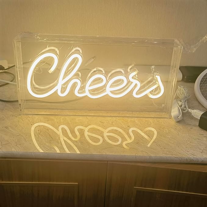 Cheers Neon Sign, LED 3D Art Light Box Cheers Neon Sign - Image 3