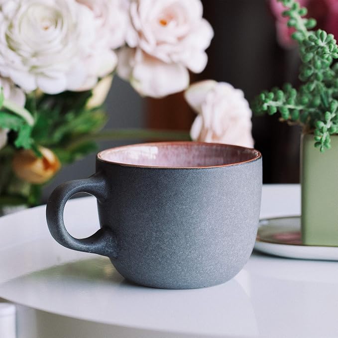 BTaT- Porcelain Coffee Mugs Set, 14 oz, 6 Pack, Ceramic Coffee Mugs, Matte - Image 8