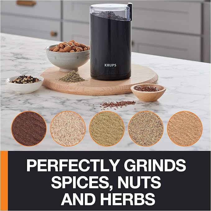 KRUPS Precision Electric Coffee Grinders, 3 oz Capacity, 200W Motor, Stainless - Image 2