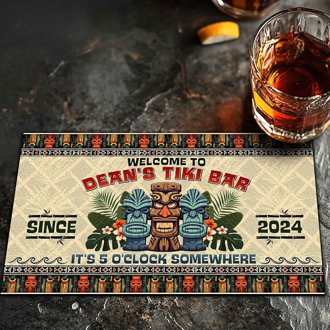 THUYPT Personalized Tiki Bar Mat, Dish Drying Mat - Image 7