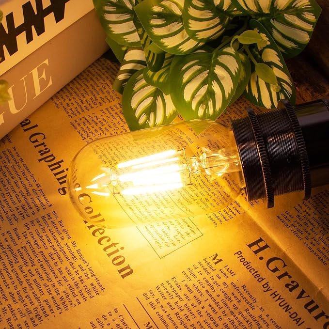 Vintage T45 LED Bulbs Non-Dimmable, 40W Eqv. E26 Edison Filament Light Bulbs - Image 8