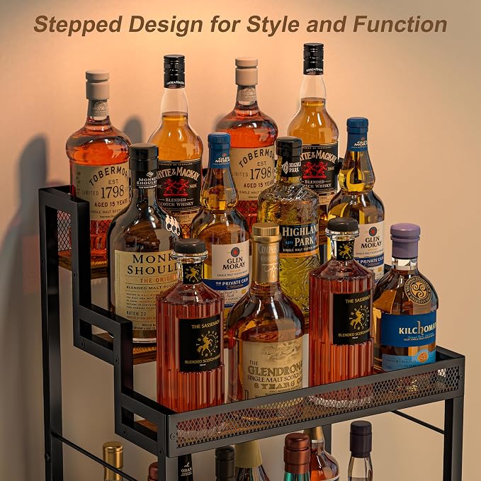 5-Tier Trapezoidal Liquor Cabinet Bar - Image 2