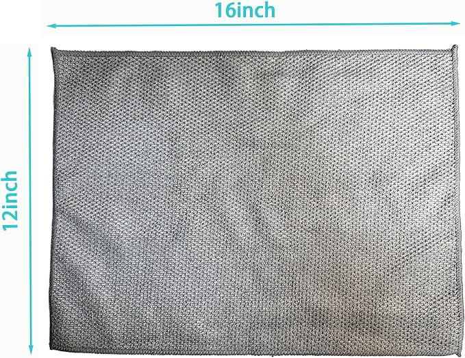 Microfiber Cleaning Cloths, Highly Absorbent Corn Grain Towels, Extra Thick - Image 2
