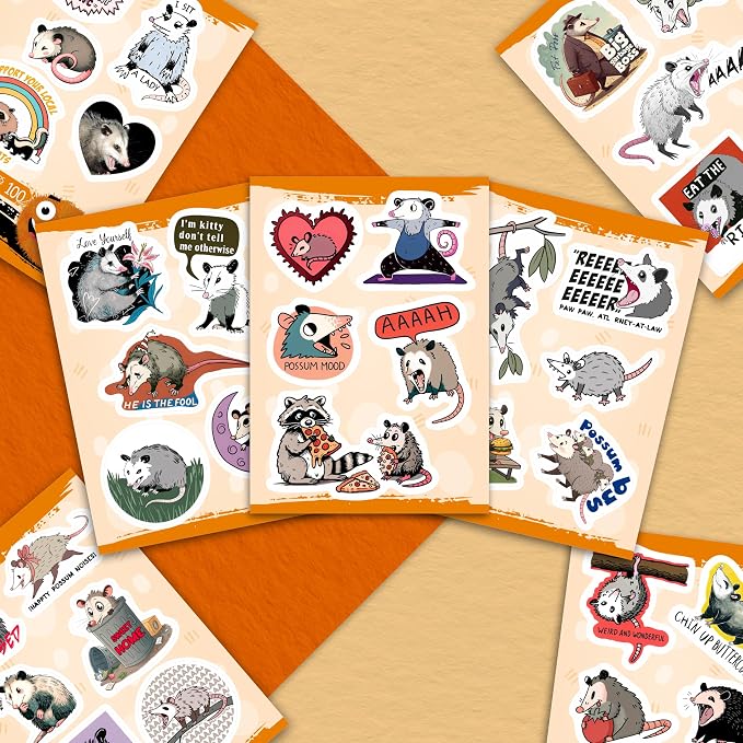 100Pcs Possum Stickers, Opossum Stickers - Image 5