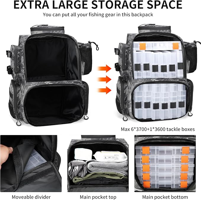 Rabjen Fishing Tackle Backpack - Image 3