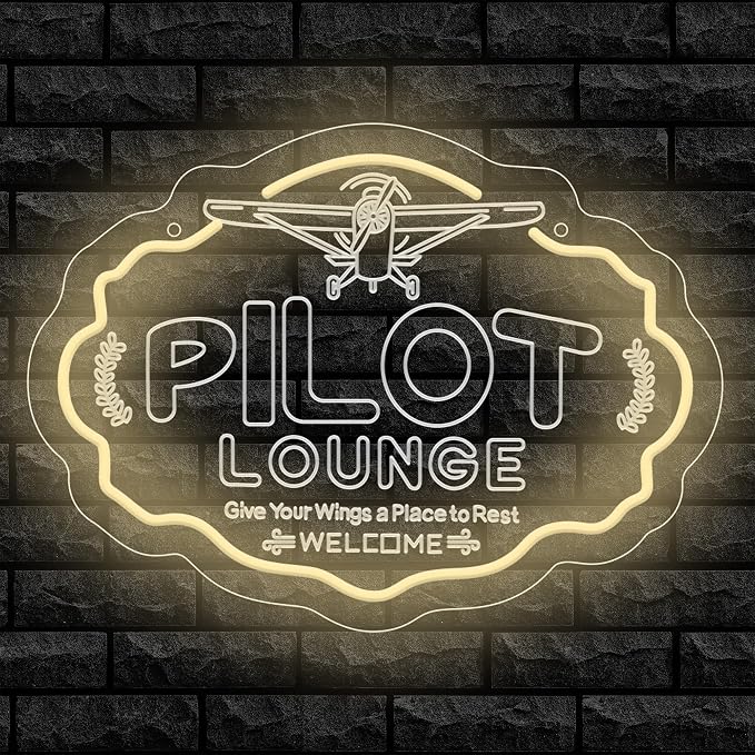Pilot Neon Sign For Room Wall Decor, Pilot Led Neon Light Airplane lovers Gifts - Image 3
