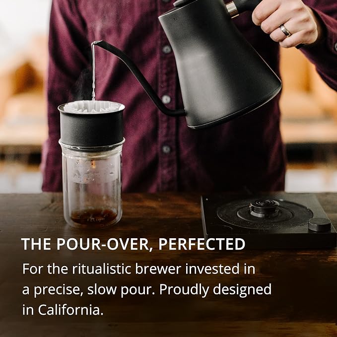 Fellow Stagg Pour-Over Dripper & Double Wall Glass Kit 10 oz, Stainless Steel - Image 2