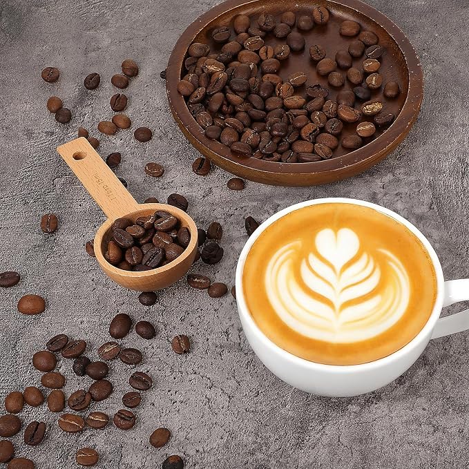 4 PCS Wooden Measuring Spoons Coffee Measuring Scoop Wooden Scoops - Image 5