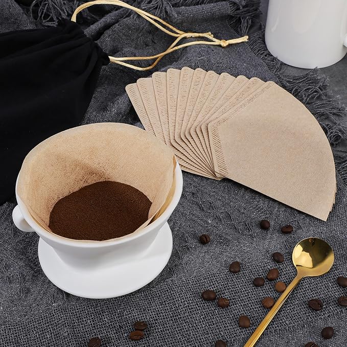 Segarty Camping Coffee Dripper Set, Collapsible White Silicone Coffee Maker - Image 6