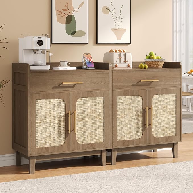 60" Rattan Sideboard Buffet Cabinet - Image 6