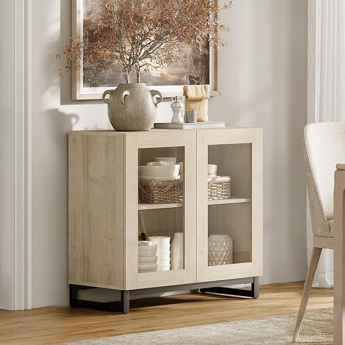 WAMPAT Sideboard Buffet Cabinets, Modern Credenza Sideboard by WAMPAT