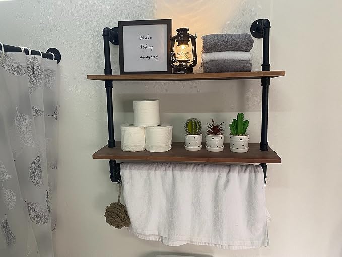 ROGMARS Industrial Pipe Shelving Bathroom Shelves - Image 3