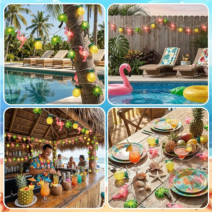 12FT 20LED Summer Hawaiian Themed Party Decorations Lights - Image 8