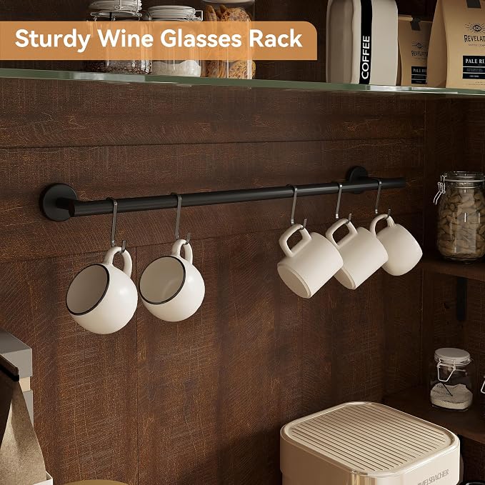Takywep Tall Coffee Bar Cabinet - Image 5