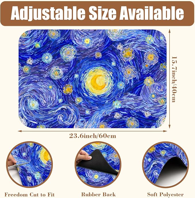 Starry Night Coffee Mat Absorbent Dish Drying Mat - Image 2