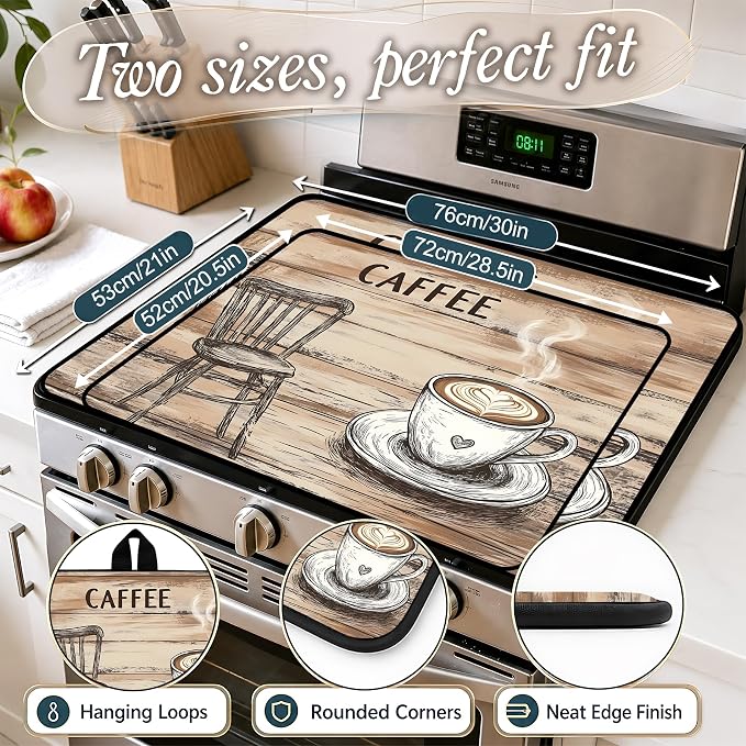 Multi-Design Stove Top Cover for Glass/Electric Stoves, 3-in-1 Counter - Image 2