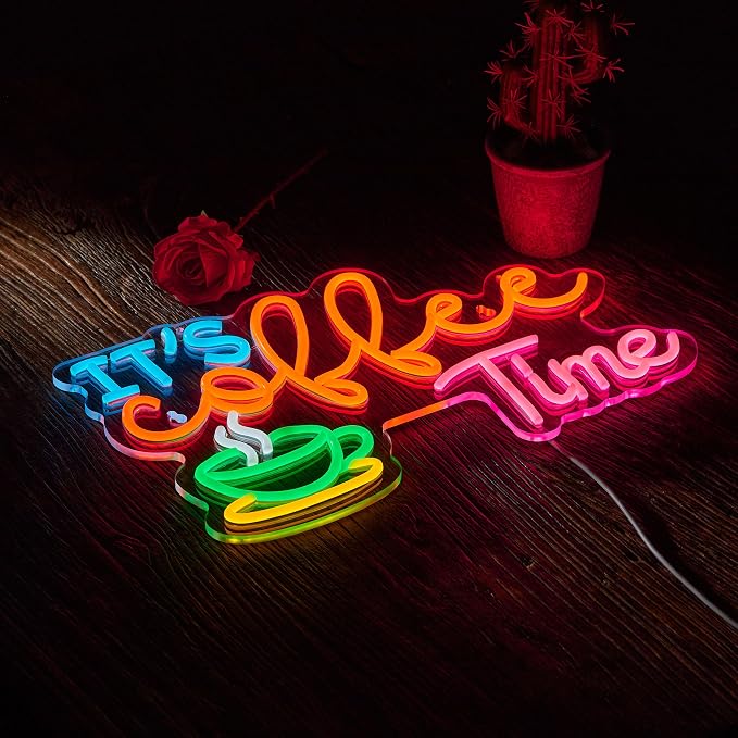 It's Coffee Time Neon Sign for Wall Décor Dimmable Coffee Station Farmhouse Bar - Image 6