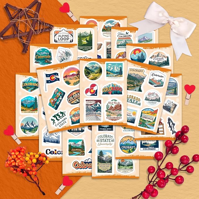 100Pcs Vinyl Colorado Stickers for Water Bottles, Decals - Image 5