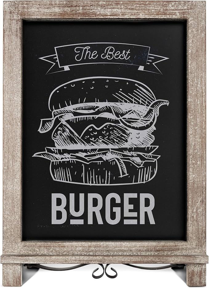HBCY Creations Rustic Weathered Wooden Tabletop Chalkboard - Image 8