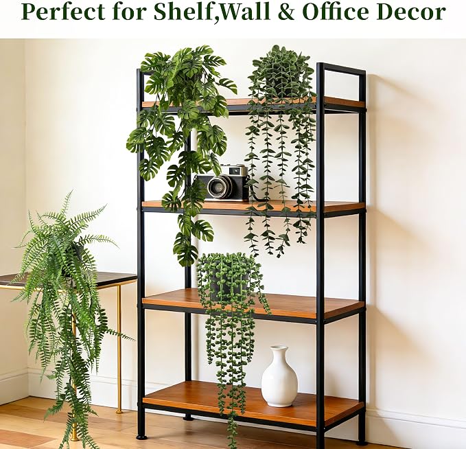 4 Pack Artificial Hanging Plants Indoor – Faux Hanging Wall Plants, String of - Image 5